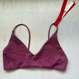 Left on Friday Sunday Swim Top L in Desert Plum (NWT)
